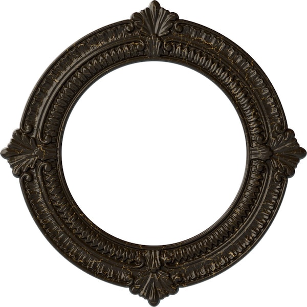 Ekena Millwork Benson Ceiling Medallion (Fits Canopies up to 8"), 13 1/8"OD x 8"ID x 5/8"P, Stone Hearth Crackle CM13BNSHC - main